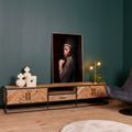 Visgraat TV meubel Naturel | Arlington | Starfurn | 240 cm