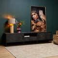Visgraat TV meubel Zwart | New York | Starfurn | 210 cm