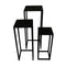 Set van 3 Vierkante Visgraat Sidetables Zwart | Mangohout/ijzer | Verona | HSM collection | 35 cm