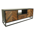 Visgraat TV meubel |  Mangohout/ijzer | Verona | 150 cm
