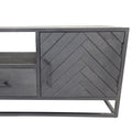 Visgraat TV meubel Zwart |  Mangohout/ijzer | Verona | HSM collection | 180 cm