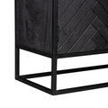 Zwart Visgraat Dressoir | New York | Mangohout | Starfurn | 100 cm